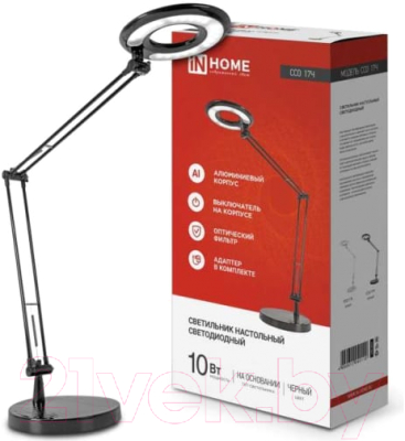 Настольная лампа INhome Craft ССО-17Ч 10Вт 6500К 700Лм / 4690612040110 (черный)
