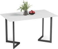Обеденный стол Soma Miata 120x70 (белый/черный) - 