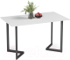 Обеденный стол Soma Miata 120x70 (белый/черный) - 