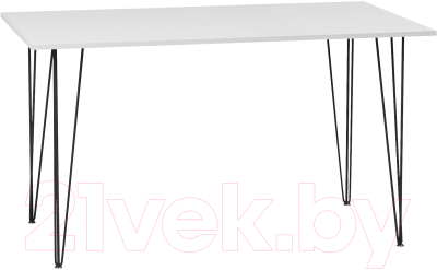 Обеденный стол Soma Kari 120x70 (белый/черный)