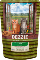 Влажный корм для кошек Dezzie Kitten Turkey. Индейка в соусе / 5657070 (85г) - 