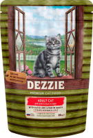 Влажный корм для кошек Dezzie Adult Cat Duck & Liver. Утка и печень в соусе / 5657071 (85г) - 