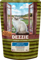 Влажный корм для кошек Dezzie Adult Cat Veal. Телятина в соусе / 5657072 (85г) - 