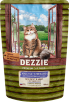 Влажный корм для кошек Dezzie Sterilized Cat Turkey. Индейка в соусе / 5657073 (85г) - 