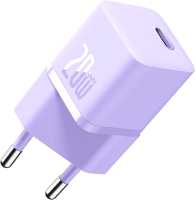 Адаптер питания сетевой Baseus GaN5 Fast Charger Mini 1C 20W EU / CCGN050105 (фиолетовый) - 