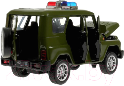 Масштабная модель автомобиля Технопарк Uaz Hunter Армия России / HUNTER-124SL-GNAR