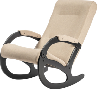 Кресло-качалка Mio Tesoro Бастион-4 Malmo (рогожка бежевый/венге) - 