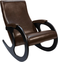 Кресло-качалка Mio Tesoro Бастион-4 Нокс (кожзам Dark Brown/венге) - 
