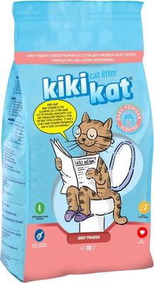 Наполнитель для туалета Kiki Kat Детская присыпка (10л/8.4кг) - 