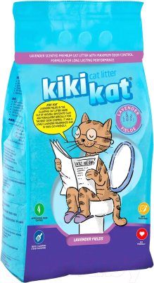 Наполнитель для туалета Kiki Kat Лавандовые поля (20л/16.8кг)