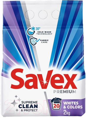 Стиральный порошок Savex Premium Whites & Colors Automat (2кг)