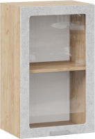 Шкаф навесной для кухни ТриЯ Гранита 1В45С (дуб крафт золотой/бетон снежный) - 