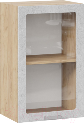 Шкаф навесной для кухни ТриЯ Гранита 1В45С (дуб крафт золотой/бетон снежный)