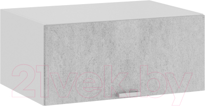 Шкаф навесной для кухни ТриЯ Гранита 1В8ГП (белый/бетон снежный)