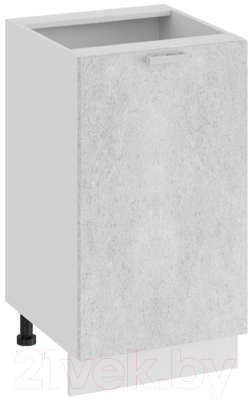 Шкаф-стол кухонный ТриЯ Гранита 1Н45 (белый/бетон снежный)