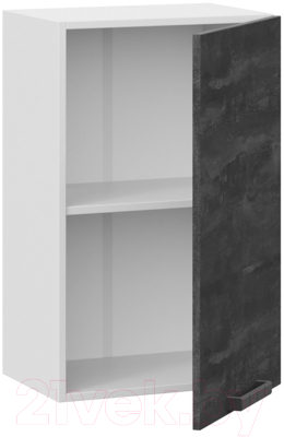 Шкаф навесной для кухни ТриЯ Детройт 1В45 (белый/угольный камень)
