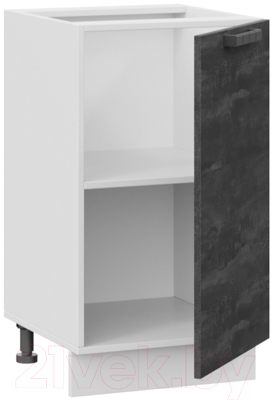 Шкаф-стол кухонный ТриЯ Детройт 1Н45 (белый/угольный камень)