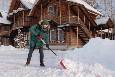 Лопата для уборки снега Fachmann 05.003 (бордовый)