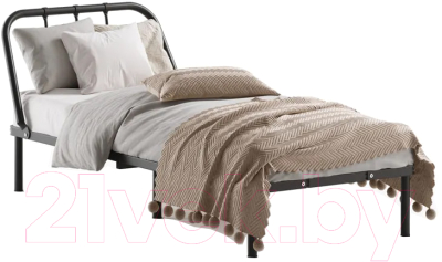 Односпальная кровать Домаклево Мира 90x200 (черный)