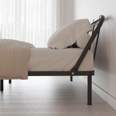 Полуторная кровать Домаклево Мира 120x200 (черный)