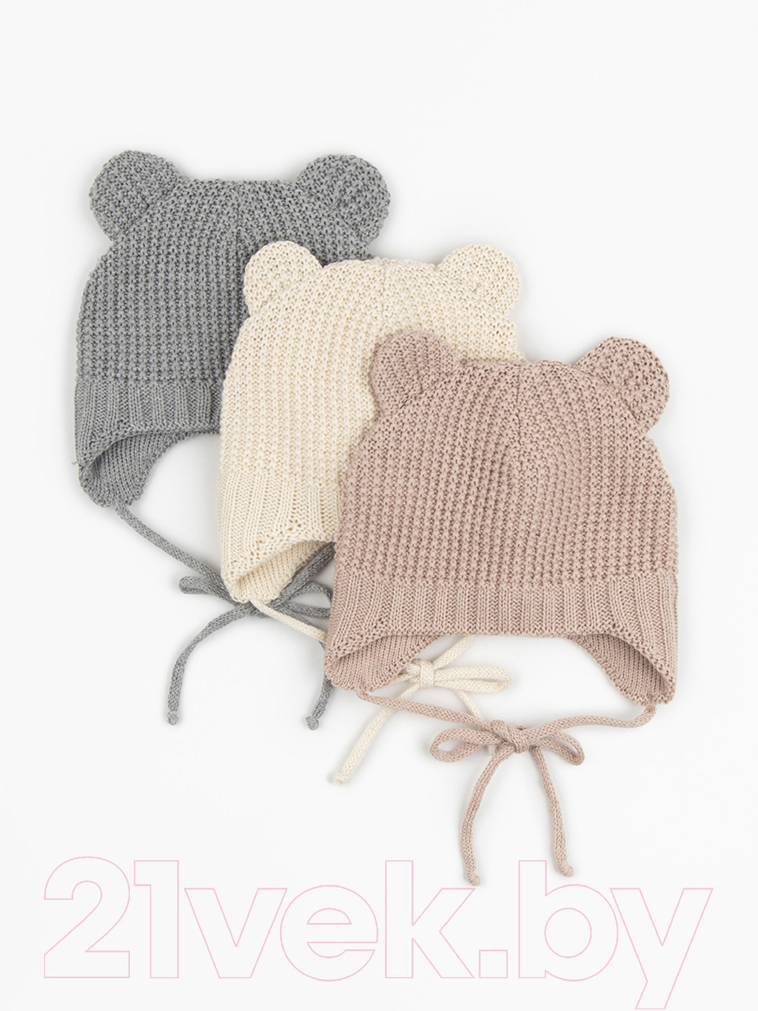 Шапочка для малышей Amarobaby Pure Love Teddy / AB-OD22-PLTe16/33-40 (молочный, р.40-42) — фото 4