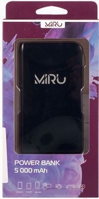 Портативное зарядное устройство Miru LP-528A 5000mAh (черный)