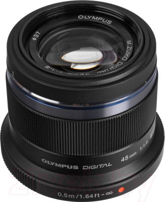 Стандартный объектив Olympus М.Zuiko Digital 45mm f1.8 (черный)