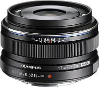 Широкоугольный объектив Olympus М.Zuiko Digital 17mm f1.8 (черный) - 