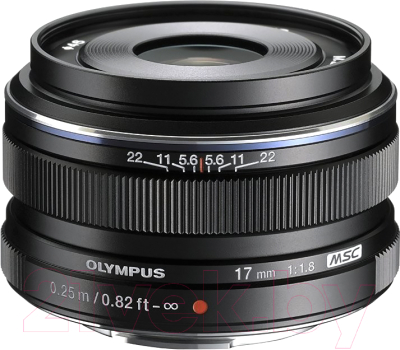 Широкоугольный объектив Olympus М.Zuiko Digital 17mm f1.8 (черный)
