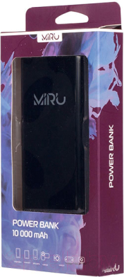 Портативное зарядное устройство Miru LP-1017A 10000mAh (черный)