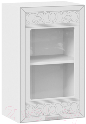 Шкаф навесной для кухни ТриЯ Долорес 1В45С (белый/сноу)