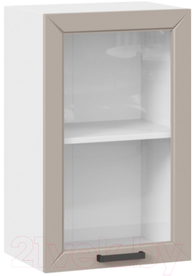 Шкаф навесной для кухни ТриЯ Лорас 1В45С (белый/холст латте)