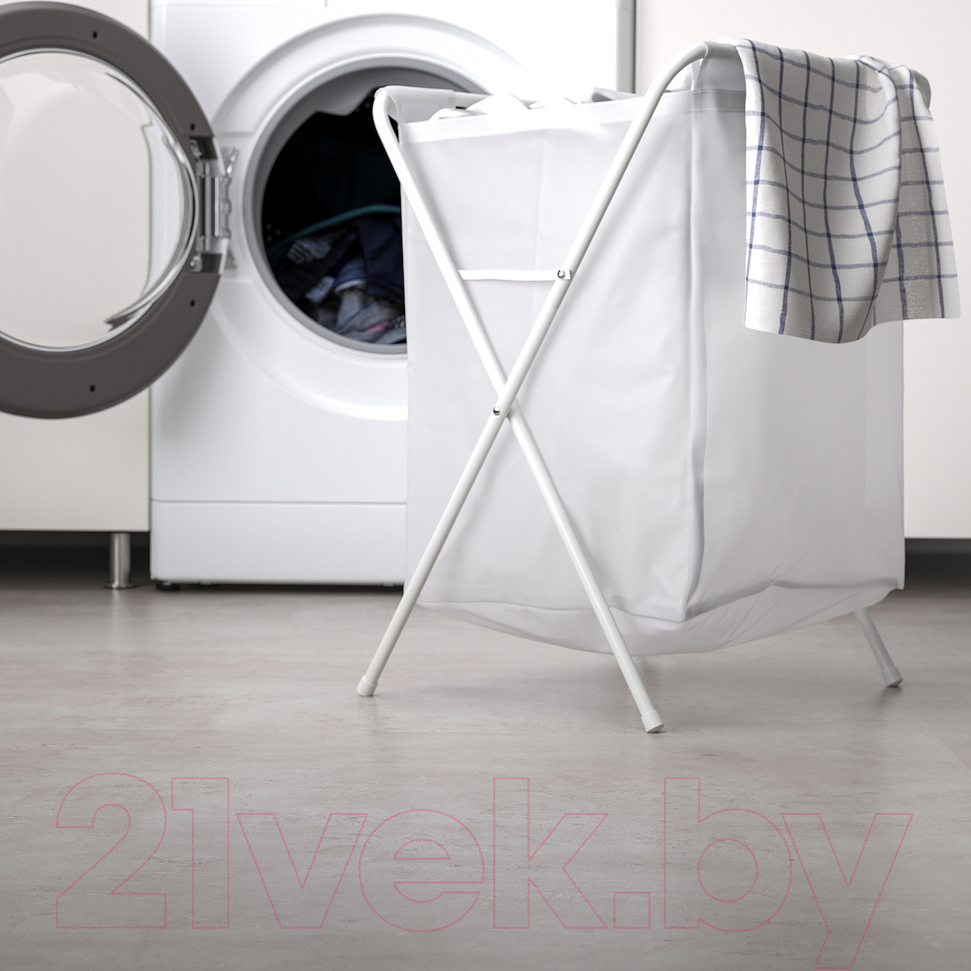 Корзина для белья Ikea Элль 305.536.07 (белый) — фото 3