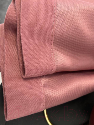 Шторы Модный текстиль Канвас 03L / 112MTKANVASMO2-11 (260x420 2шт, розовая пудра/серебряный матовый)