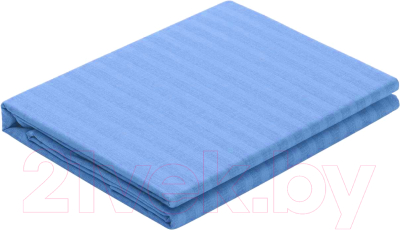Простыня LUXOR Полоса 1x1 16-4019 160x200x20 на резинке (голубой, сатин-страйп)