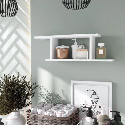 Изображение товара Полка Горизонт Мебель Асти 2 / 12АПН2Б (белый)