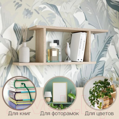 Изображение товара Полка Горизонт Мебель Асти 2 / 12АПН2С (сонома)