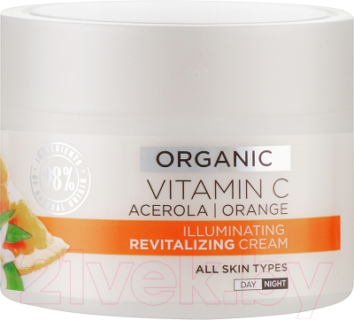 Крем для лица Eveline Cosmetics Organic Vitamin C Ревиталирующий с эффектом сияния (50мл)