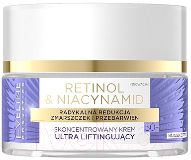 Крем для лица Eveline Cosmetics Retinol & Niacynamid Концентрированный ультра-лифтинг 50+ (50мл)