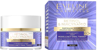 Крем для лица Eveline Cosmetics Retinol & Niacynamid Ультрабогатый моделирующий 60+ Ночной (50мл)