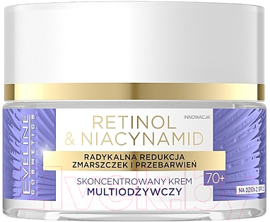 Крем для лица Eveline Cosmetics Retinol & Niacynamid Концентрированный мультипитательный 70+ (50мл)