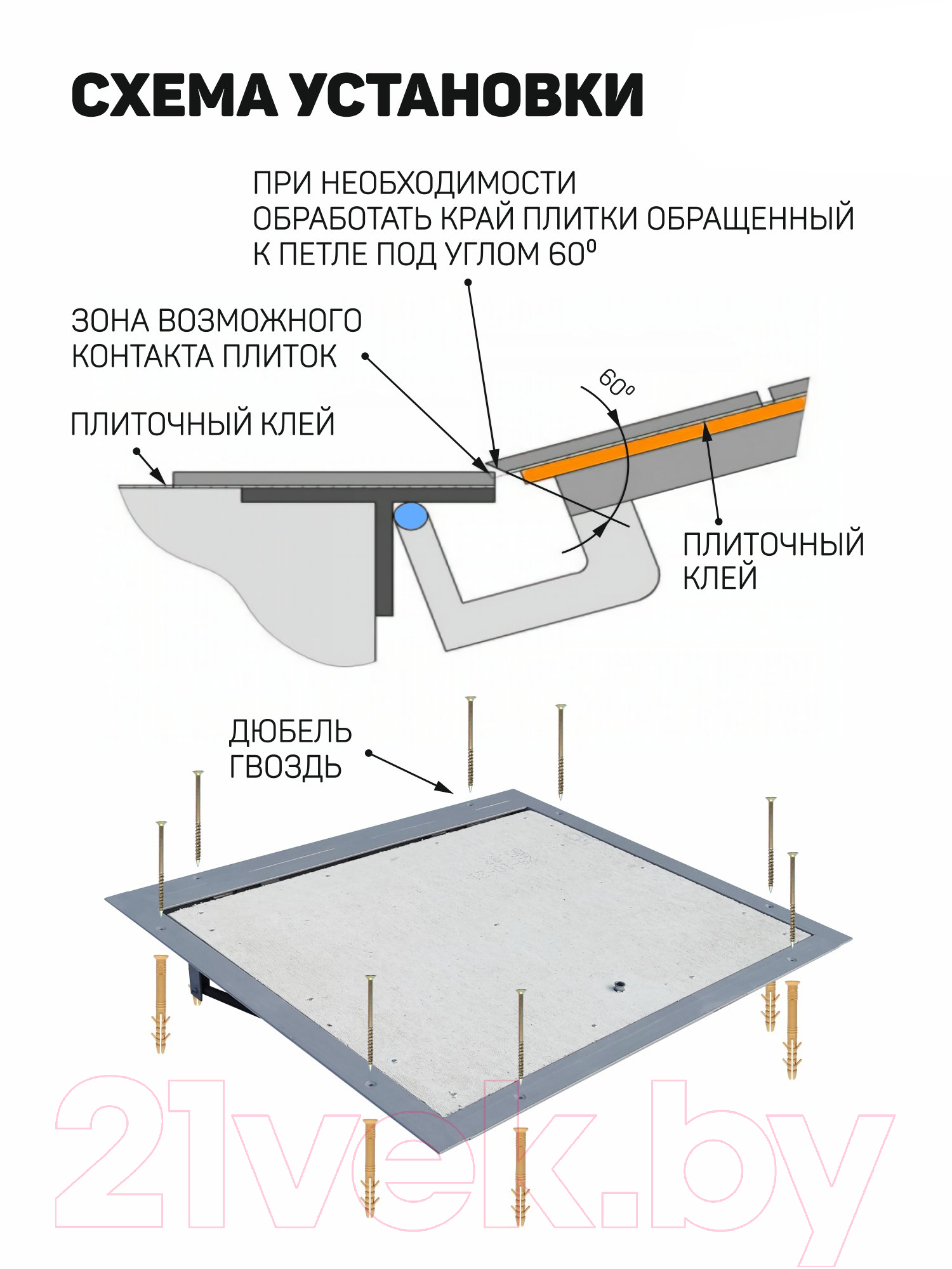 Люк напольный Lukoff Гарант 50x60П