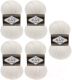 Набор пряжи для вязания Alize Lanagold 49% шерсть, 51% акрил / 450 (240м, жемчужный, 5 мотков) - 
