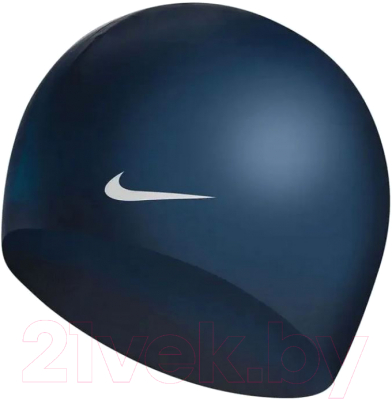 Шапочка для плавания Nike Solid Silicone 93060440 (темно-синий)