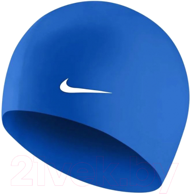Шапочка для плавания Nike Solid Silicone 93060494 (синий)