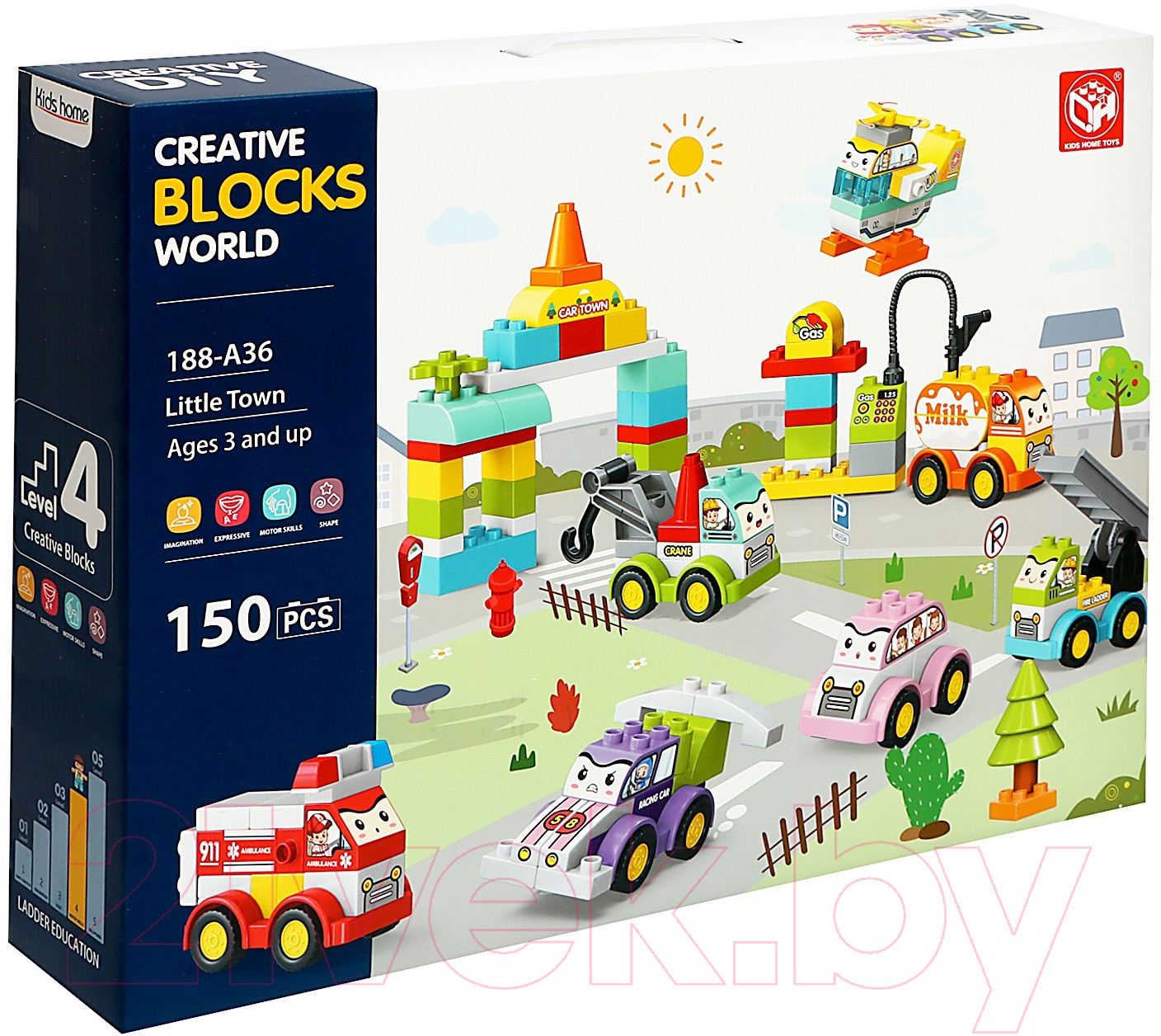 Конструктор Kids Home Toys Транспорт с глазками 188-A36 / 9655730