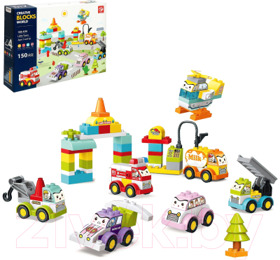 Конструктор Kids Home Toys Транспорт с глазками 188-A36 / 9655730 (150эл)