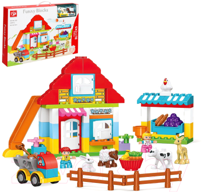 Конструктор Kids Home Toys Забавная ферма 188-405 / 9655723 (85эл)