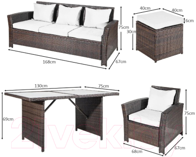 Комплект садовой мебели Sundays Madeira SFS 020 (бежевые подушки)