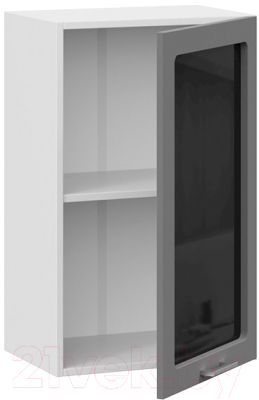 Шкаф навесной для кухни ТриЯ Габриэлла 1В45С (белый/титан)